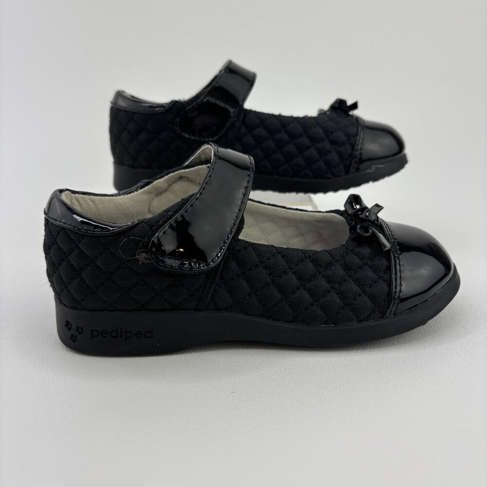 Pediped Naomi Mary Jane Shoes Leather Flex Toddler Size 10-10.5 Black New